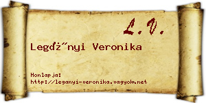 Legányi Veronika névjegykártya